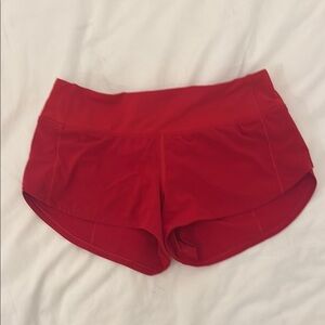 Lululemon Athletica Bold Red Athletic Shorts